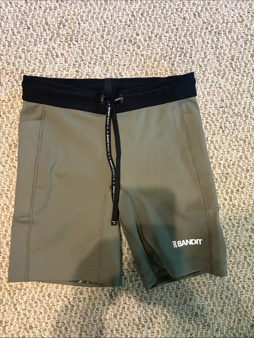 Bandit Women's Olive Green Bike Shorts with Black Waistband